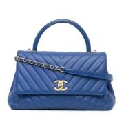 Pre-owned Leather chanel-bags Chanel Vintage , Blue , Dames