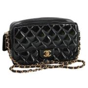 Pre-owned Leather shoulder-bags Chanel Vintage , Black , Dames