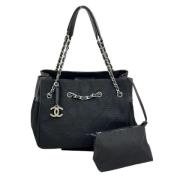 Pre-owned Canvas shoulder-bags Chanel Vintage , Black , Dames