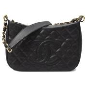 Pre-owned Leather chanel-bags Chanel Vintage , Black , Dames