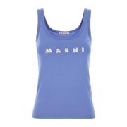 Cerulean Katoenen Tanktop Marni , Blue , Dames