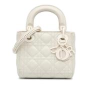 Pre-owned Leather handbags Dior Vintage , White , Dames