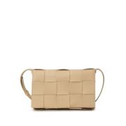 Beige Leren Handtas Bottega Veneta , Beige , Dames