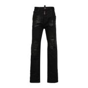 Zwarte Gescheurde Denim Broek Dsquared2 , Black , Heren