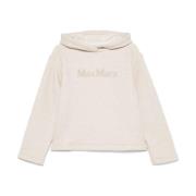 Beige Geborduurd Logo Hoodie Max Mara , Beige , Dames