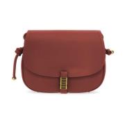 Rode leren crossbody tas Pinko , Red , Dames