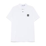 Witte T-shirts en Polos Stone Island , White , Heren