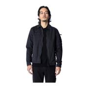 Zwart Overshirt met 'Old' Verfbehandeling Stone Island , Black , Heren