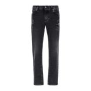 Stretch Zwarte Denim Jeans Dolce & Gabbana , Black , Heren