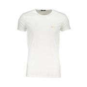 Print Logo Korte Mouw T-Shirt Cavalli Class , White , Heren