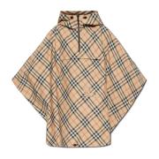 Geruite poncho Burberry , Beige , Dames