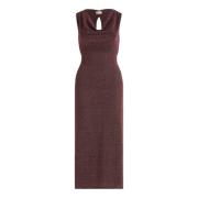 Rugloze Bodycon Jurk met Lurexdraad vera mont , Red , Dames