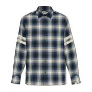 Shirt met Ruitpatroon Golden Goose , Blue , Heren