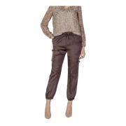 Lente/Zomer Dames Regular Polyester Broeken Liu Jo , Brown , Dames