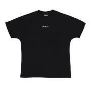 Logo T-shirt Zwart/Wit Oversized Fit Disclaimer , Black , Dames