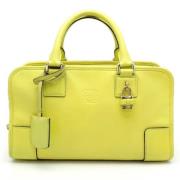 Pre-owned Leather handbags Loewe Pre-owned , Yellow , Dames