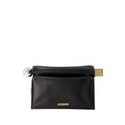 Zwarte Ronde Vierkante Schoudertas Jacquemus , Black , Dames