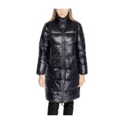 Zwarte Polyamide Dames Herfst/Winter Jas Armani Exchange , Black , Dam...