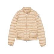 Sandbeige Jas met Tweewegritssluiting Moncler , Beige , Dames