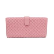 Pre-owned Leather wallets Bottega Veneta Vintage , Pink , Dames