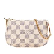 Pre-owned Canvas clutches Louis Vuitton Vintage , White , Dames