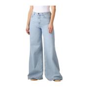 Glow Up Blauwe Wide Leg Jeans Closed , Blue , Dames