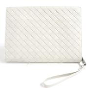 Pre-owned Leather clutches Bottega Veneta Vintage , White , Heren