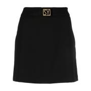 Zwarte Rok met Gesp Seventy , Black , Dames