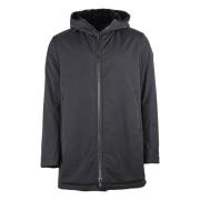 Moderne Grijze Parka met Dynamische Stijl Herno , Gray , Heren