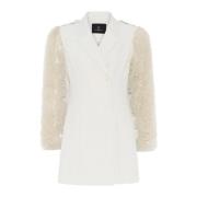 Elegante Ruby Jurk met Lange Mouwen Bruuns Bazaar , White , Dames