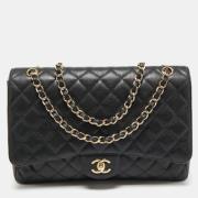 Pre-owned Leather chanel-bags Chanel Vintage , Black , Dames