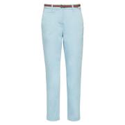 Slim Fit Enkel-Lengte Tapered Leg Broek Comma , Blue , Dames