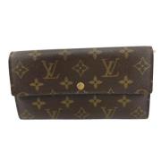 Pre-owned Canvas wallets Louis Vuitton Vintage , Brown , Dames