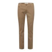 Moderne pasvorm platte voorkant chino broek Brax , Brown , Heren