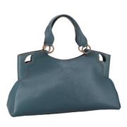 Pre-owned Leather handbags Cartier Vintage , Blue , Dames