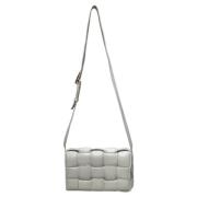 Pre-owned Leather shoulder-bags Bottega Veneta Vintage , White , Dames