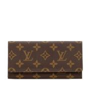 Pre-owned Canvas wallets Louis Vuitton Vintage , Brown , Dames