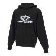 Happy Tiger Zwarte Katoenen Sweatshirt Kenzo , Black , Heren