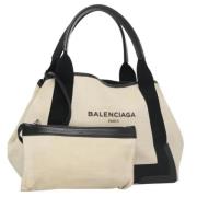 Pre-owned Canvas handbags Balenciaga Vintage , White , Dames