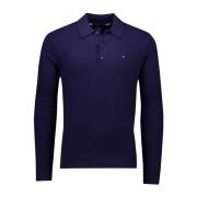 Lange mouw donkerblauwe poloshirt Tommy Hilfiger , Blue , Heren