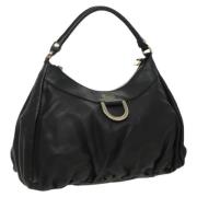 Pre-owned Leather handbags Gucci Vintage , Black , Dames