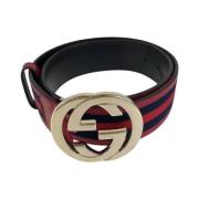 Pre-owned Canvas belts Gucci Vintage , Blue , Dames