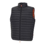 Zwarte heren gilet met bakstenen interieur Save The Duck , Black , Her...