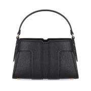 Zwarte Kleine Handtas met Gouden Sluiting Elisabetta Franchi , Black ,...