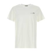 Klassiek Wit Katoenen T-Shirt A.p.c. , White , Heren