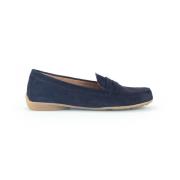 Blauwe suède mocassins Gabor , Blue , Dames