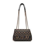 Monogram Schoudertas - Logopatroon Guess , Brown , Dames