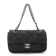 Pre-owned Canvas chanel-bags Chanel Vintage , Black , Dames