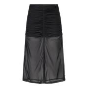 Doorschijnende Elegantie Rok Diesel , Black , Dames