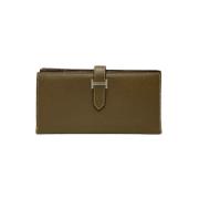 Pre-owned Leather wallets Hermès Vintage , Brown , Dames